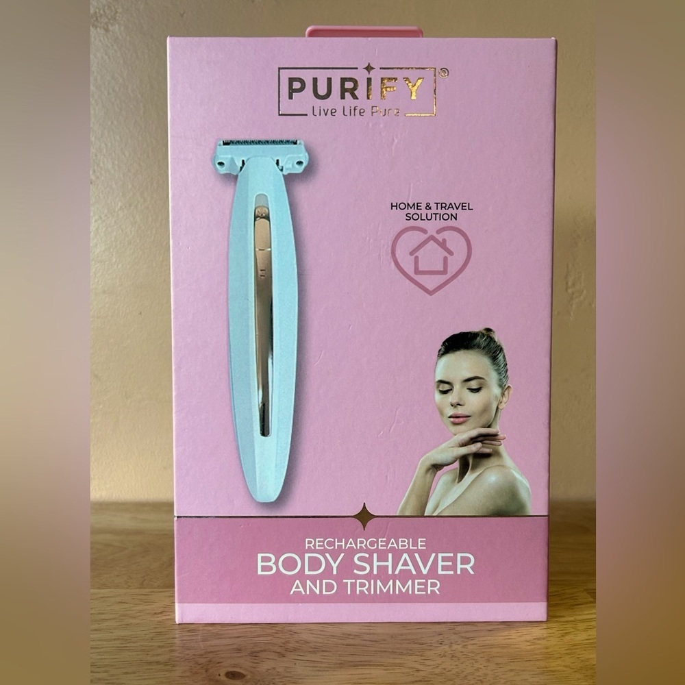 Rechargeable Body Shaver And Trimmer With LED Light Made By Purify.NYC. NWTS.